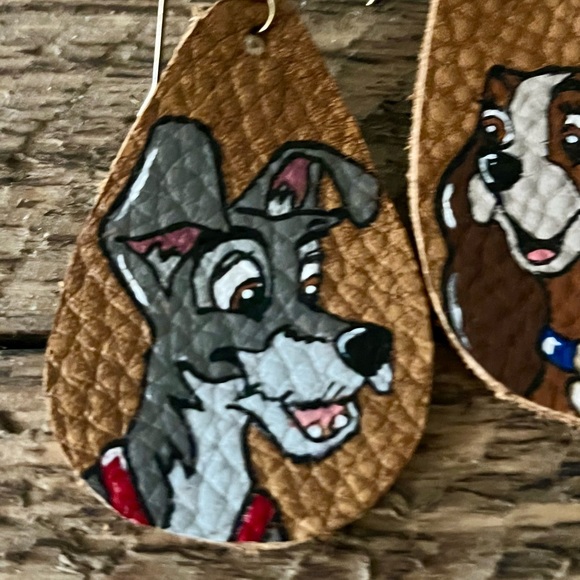 HAND PAINTED Unique Cartoon earrings!! - Picture 5 of 6